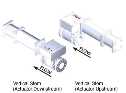 Rotary Piston RPSR Vertical Stem Upstream and Downstream